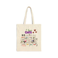 Cat Lover Tote Bag — "I Love Cats" Cute Cartoon Cats Canvas Tote
