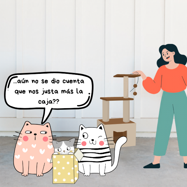 Canvas Tote — Cute Cat Cartoon Tote Bag with Spanish Speech Bubble